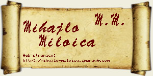 Mihajlo Miloica vizit kartica